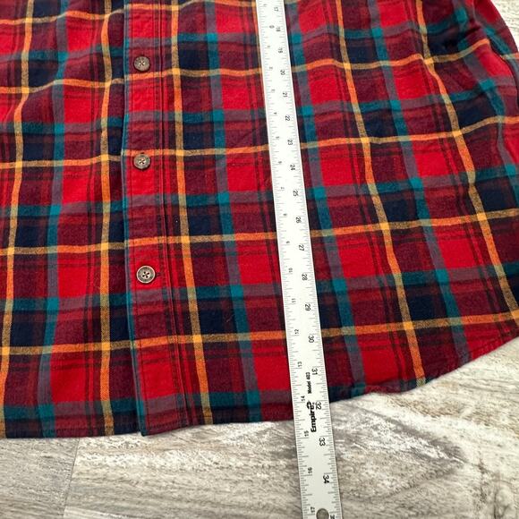 Duluth‎ Trading Flannel Tartan Plaid Red Mens 2XL Relaxed Fit Button Down Shirt - Picture 7 of 9